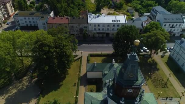 Regional Museum Siedlce Muzeum Ratusz Jacek Aerial View Poland High — Stock Video