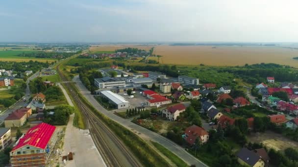 Όμορφο Τοπίο Puck Piekny Krajobraz Αεροφωτογραφία Πολωνία Υψηλής Ποιότητας Πλάνα — Αρχείο Βίντεο