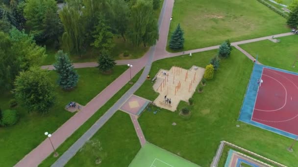 Street Workout Park Lomza Vue Aérienne Pologne Images Haute Qualité — Video