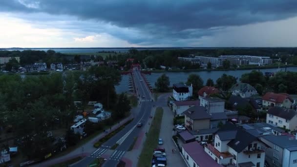 Pont Levis Dziwnow Vue Aérienne Zwodzony Pologne Images Haute Qualité — Video