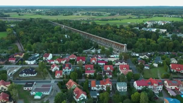 Brine Graduation Tower Ciechocinek Teznia Solankowa Aerial View Poland High — Stock Video