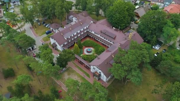 Resort Lukecin Osrodek Wypoczynkowy Bajka Aerial View Poland High Quality — Stock Video