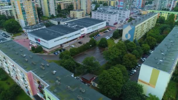 Spielplatz Blockiert Suwalki Boisko Bloki Luftaufnahme Polen Hochwertiges Filmmaterial — Stockvideo