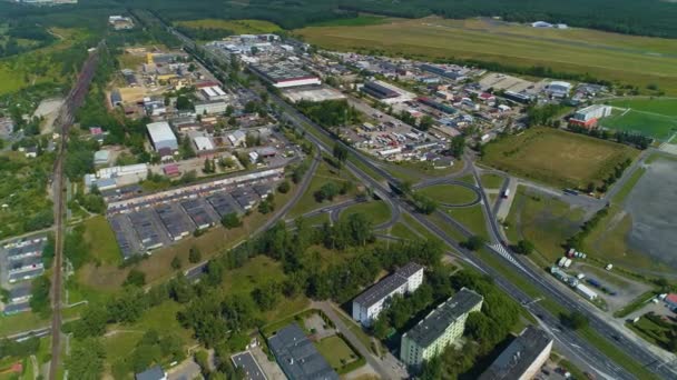 Industrial Area Lubin Obszar Przemyslowy Aerial View Poland High Quality — Stock Video