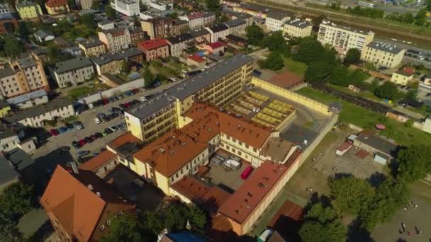 Detentie Centrum Wejherowo Areszt Sledczy Aerial View Polen Hoge Kwaliteit — Stockvideo