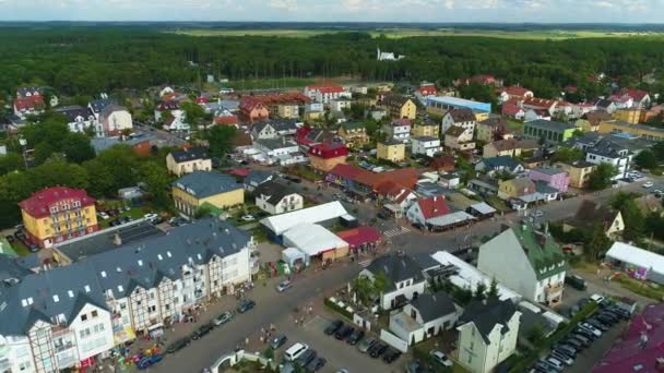 Krásná Krajina Pobierowo Piekny Krajobraz Aerial View Polsko Vysoce Kvalitní — Stock video
