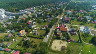 Güzel manzara Jantar Piekny Krajobraz Hava Manzarası Polonya. Yüksek kalite 4k görüntü