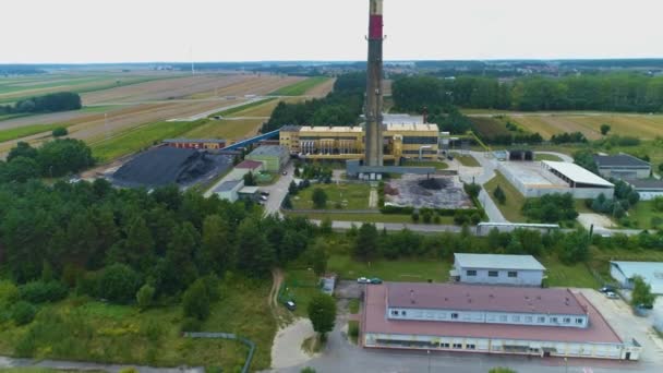 Termal Enerji Şirketleri Lomza Energetyka Cieplna Hava Görüntüleme Polonya Yüksek — Stok video