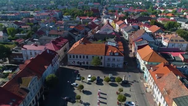 Centrum Stare Miasto Konin Stare Miasto Widok Lotu Ptaka Polska — Wideo stockowe