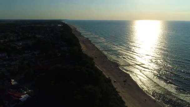ビーチバルト海リワールプラザ Morze Baltyckie空撮ポーランド 高品質4K映像 — ストック動画