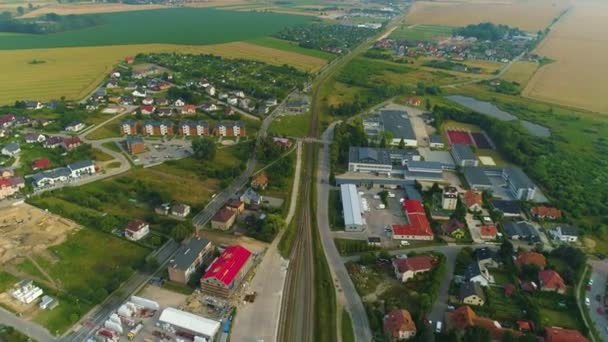 Beau Paysage Puck Piekny Krajobraz Vue Aérienne Pologne Images Haute — Video