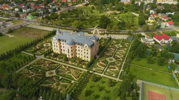 Amber Palace Hotel Wloclawek Palac Bursztynowy Luchtfoto View Polen Hoge — Stockvideo