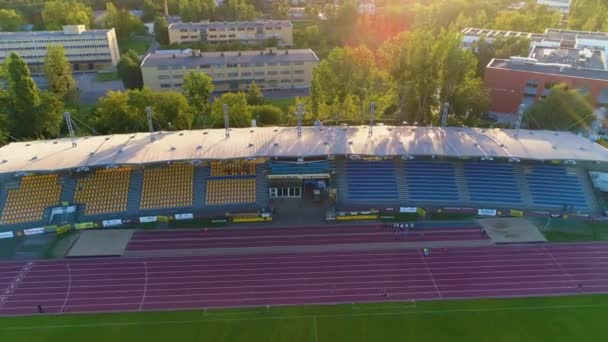 Elana Club Stadium Torun Stadion Klubu Sportowego Vista Aerea Polonia — Video Stock