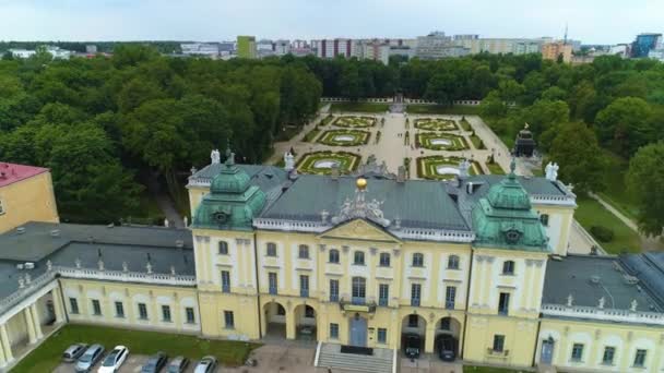 Palac Branickich Bialystok Baroque Palace Aerial View Poland 고품질 — 비디오