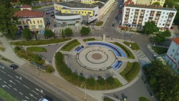 宪法广场Pila Plac Konstytucji Aerial View Poland 高质量的4K镜头 — 图库视频影像