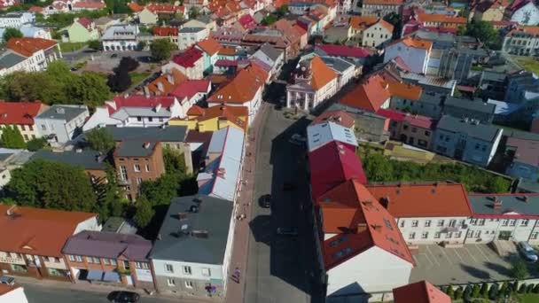 Panorama Council Centrum Konin Rada Miasta Aerial View Poland Кадри — стокове відео