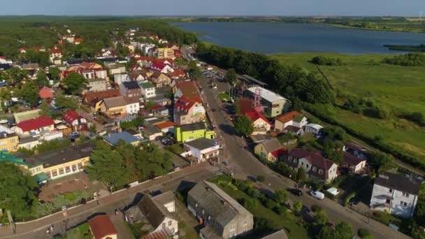Gyönyörű Táj Niechorze Piekny Krajobraz Aerial View Lengyelország Kiváló Minőségű — Stock videók