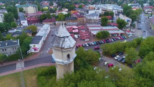 Kulesi Otwock Wieza Cisnien Hava Görüntüsü Polonya Yüksek Kalite Görüntü — Stok video
