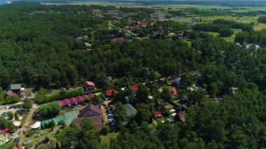 Güzel manzara Debki Piekny Krajobraz Hava Görüntüsü Polonya. Yüksek kalite 4k görüntü