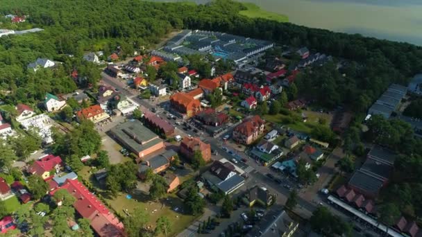 Güzel Manzara Niechorze Piekny Krajobraz Hava Manzarası Polonya Yüksek Kalite — Stok video