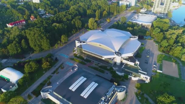 Αίθουσα Αθλημάτων Bydgoszcz Hala Sportowa Immobile Luczniczka Aerial View Poland — Αρχείο Βίντεο