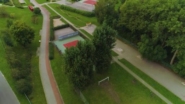 Sports Valley Koszalin Sportowa Dolina Aerial View Poland High Quality — Stock Video