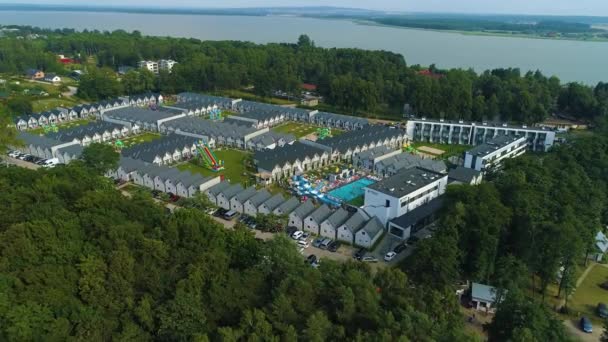 Eden Resort Hotel Campsite Uniesie Mielno Aerial View Poland Vysoce — Stock video
