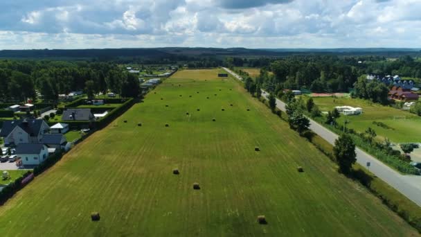 Schöne Landschaft Debki Piekny Krajobraz Luftaufnahme Polen Hochwertiges Filmmaterial — Stockvideo