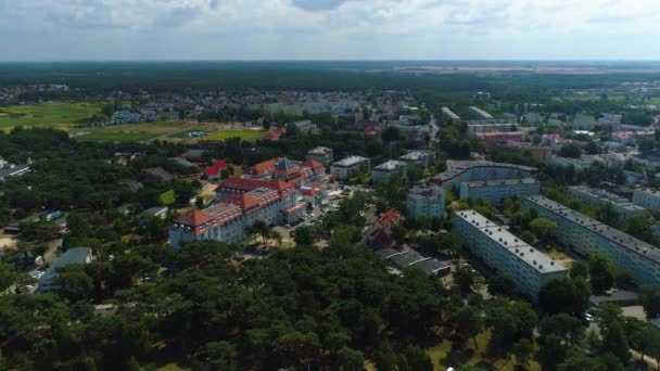 Hotel Grand Lubicz Ustka Uzdrowisko Aerial View Polen Hoge Kwaliteit — Stockvideo