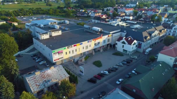 Rywal Shopping Center Biala Podlaska Galeria Aerial View Polsko Vysoce — Stock video