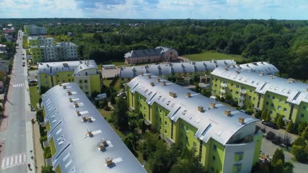 Rakowiecka Street Apartments Siedlce Aerial View Lengyelország Kiváló Minőségű Felvételek — Stock videók