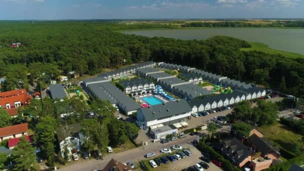 Holiday Park Resort Niechorze Vista Aérea Polonia Imágenes Alta Calidad — Vídeos de Stock