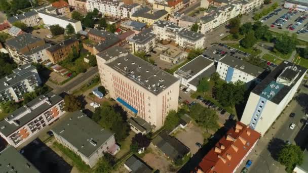 Совет Зеленого Рынка Wloclawek Zielony Rynek Urzad Miasta Aerial View — стоковое видео