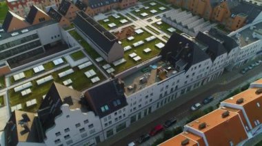 Alışveriş Merkezi Stargard Galeria Handlowa Starowka Hava Görüntüsü Polonya. Yüksek kalite 4k görüntü