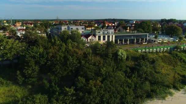 Observation Deck Rewal Taras Widokowy Aerial View Polen Hochwertiges Filmmaterial — Stockvideo