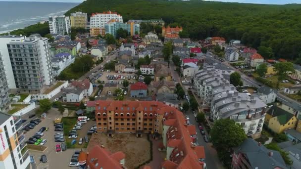 Beautiful Landscape Miedzyzdroje Piekny Krajobraz Aerial View Poland High Quality — Stock Video