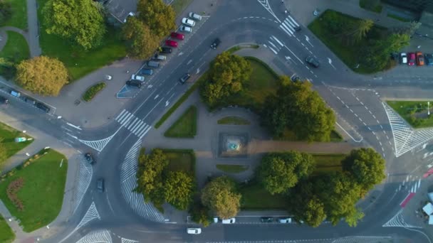 Ahşap Pazarı Gdansk Targ Drzewny Pomnik Hava Görüntüsü Polonya Yüksek — Stok video