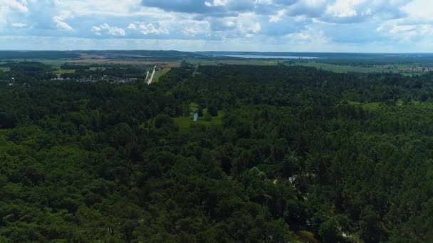 Estuarium Van Piasnica Debki Ujscie Piasnicy Aerial View Polen Hoge — Stockvideo