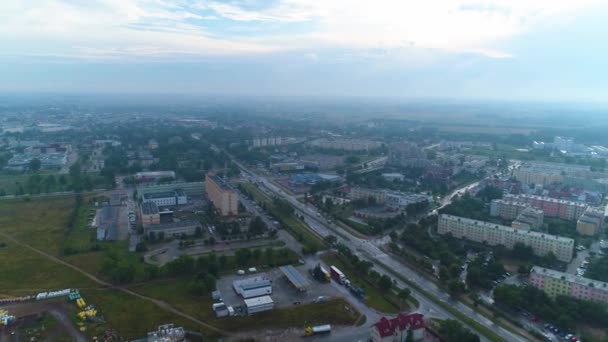 Vista Aérea Bonita Panorama Suwalki Krajobraz Polônia Imagens Alta Qualidade — Vídeo de Stock