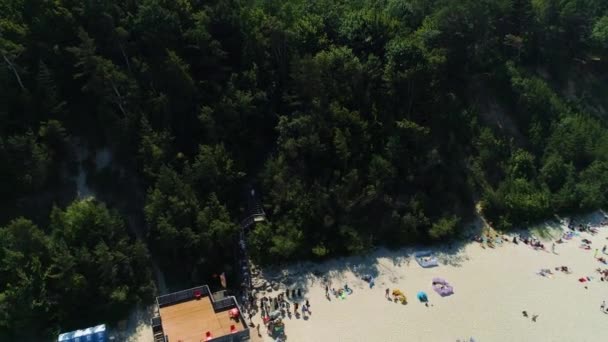 Bela Paisagem Jastrzebia Gora Piekny Krajobraz Vista Aérea Polônia Imagens — Vídeo de Stock