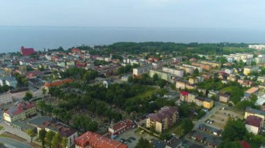 Güzel manzara Puck Piekny Krajobraz Hava Manzarası Polonya. Yüksek kalite 4k görüntü