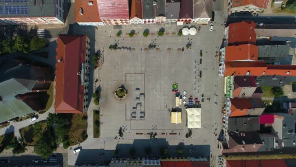 Top Market Center Darlowo Rynek Centrum Aerial View Poland Vysoce — Stock video