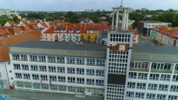 Staroměstský Trh Koszalin Staromiejski Rynek Urzad Miasta Aerial View Polsko — Stock video