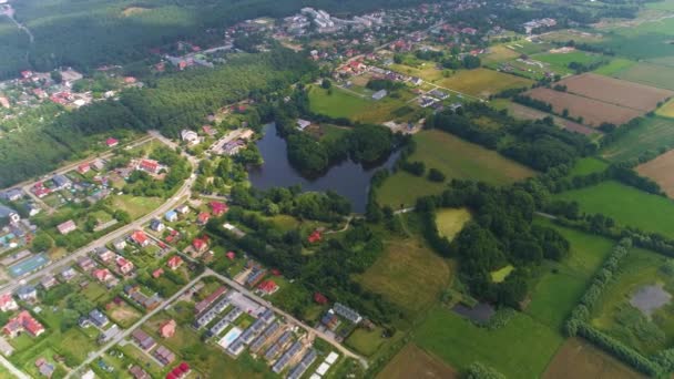 Όμορφο Τοπίο Jantar Piekny Krajobraz Aerial View Πολωνία Υψηλής Ποιότητας — Αρχείο Βίντεο