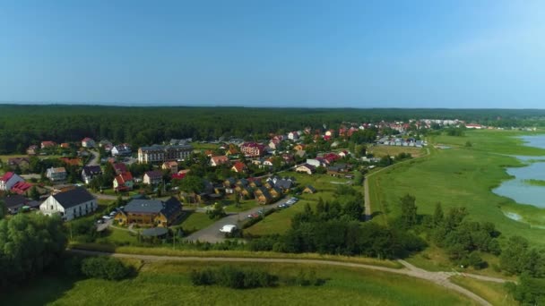 Krásná Krajina Katy Rybackie Piekny Krajobraz Aerial View Polsko Vysoce — Stock video