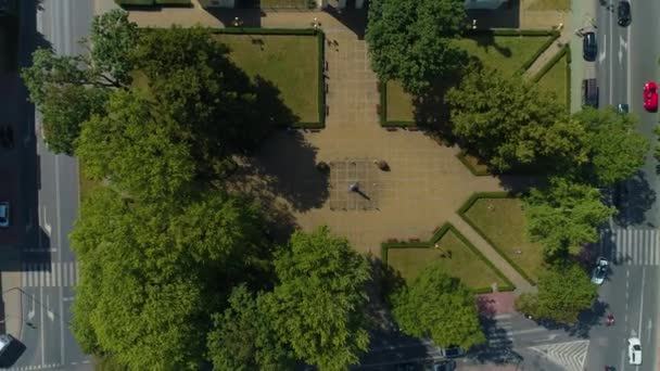 Сквер Имени Сквера Косчиушки Польском Леце Высококачественные Кадры — стоковое видео