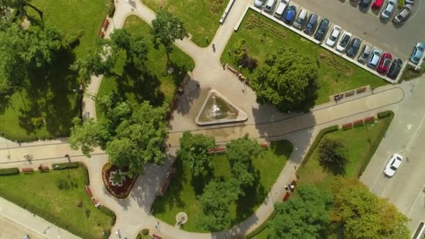 Kaczynski Square Green Market Wloclawek Zielony Rynek Aerial View Poland — Stock video