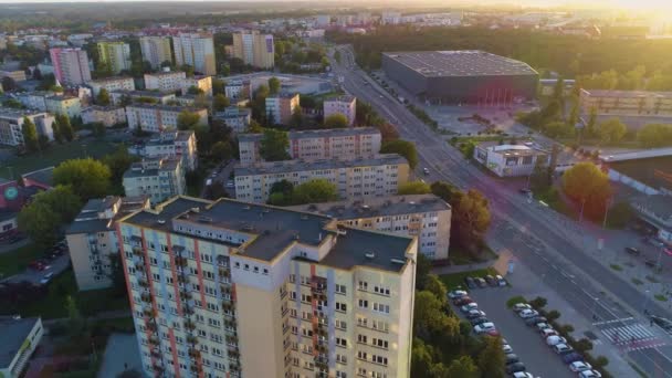 Estate Beautiful Landscape Torun Krajobraz Aerial View Lengyelország Kiváló Minőségű — Stock videók