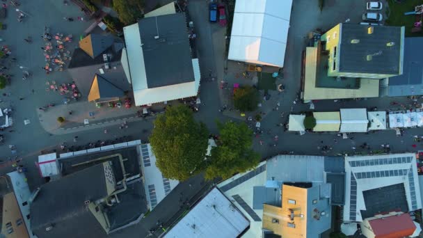 Centrum Downtown Rewal Westerplatte Aerial View Poland Wysokiej Jakości Materiał — Wideo stockowe