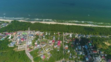 Güzel manzara Jastrzebia Gora Piekny Krajobraz Hava Manzarası Polonya. Yüksek kalite 4k görüntü